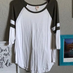 green and white shirt